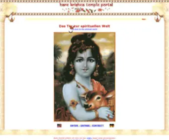 Harekrsna.de(Informationsportal zur Philosophie und den Lehren der Hare Krishna Bewegung) Screenshot