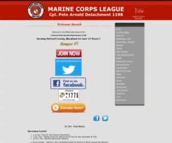 Harfordcountymarines.org(Marine Corps League) Screenshot