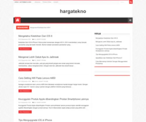Hargatekno.com(Berita Informasi Seputar Teknologi dan Harga Handphone Terbaru) Screenshot