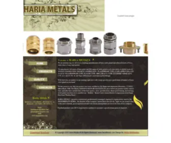 Hariametals.com(Haria Metals) Screenshot