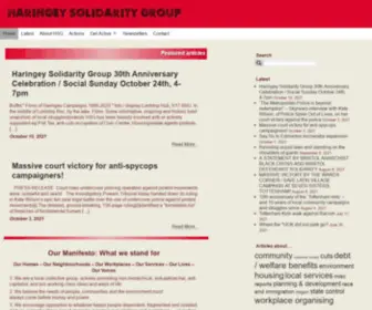 Haringey.org.uk(Haringey Solidarity Group) Screenshot