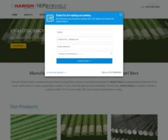 Hariomepoxyshield.com(Epoxy Coated Steel Bars in India) Screenshot