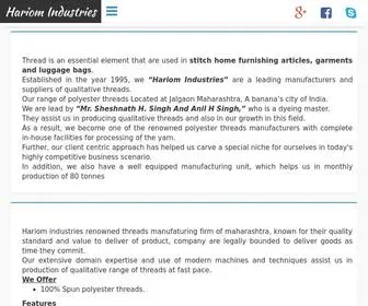 Hariomindustries.in(Sewing threads) Screenshot