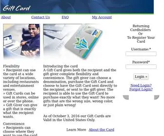 Harlandclarkegiftcard.com(My Account) Screenshot