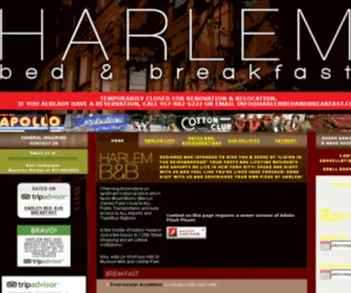 Harlembedandbreakfast.com(HARLEM BED & BREAKFAST) Screenshot
