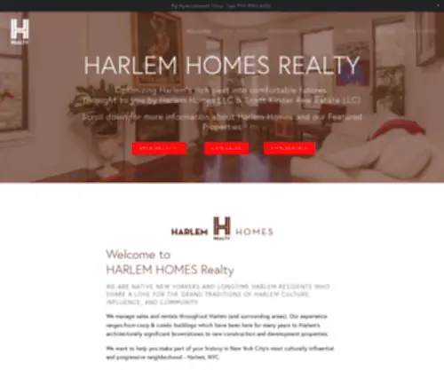 Harlemhomes.com(HARLEM HOMES REALTY) Screenshot