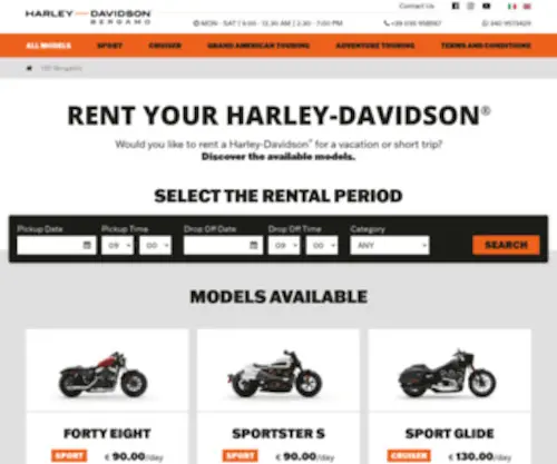 Harley-Davidson-Bergamo.com(Benvenuto sul sito ufficiale di Harley) Screenshot