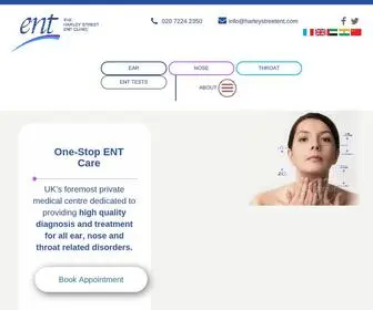 Harleystreetent.com(ENT Clinic) Screenshot