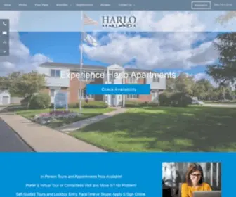 Harloapts.com(Harlo Apartments offers a variety of amenities and) Screenshot