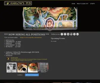Harlowspub.com(Harlow's Pub) Screenshot