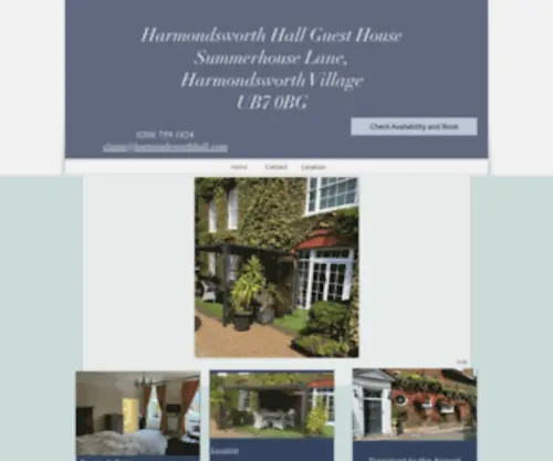 Harmondsworthhall.com(Harmondsworth Hall Guest House) Screenshot