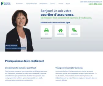 Harmoniaassurance.com(Harmonia votre partenaire pour les assurances et services financiers) Screenshot