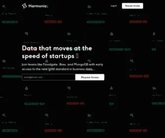 Harmonic.ai(Data that moves at the speed of startups) Screenshot