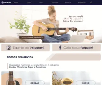Harmonics.com.br(Conheça a Linha de Instrumentos Musicais Harmonics) Screenshot