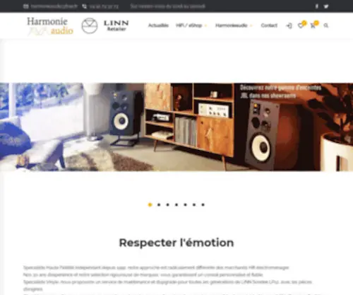 Harmonieaudio.fr(Vente de produits audio répondant aux plus hautes exigences de fidélité et de musicalité) Screenshot