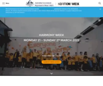 Harmony.gov.au(Harmony week) Screenshot