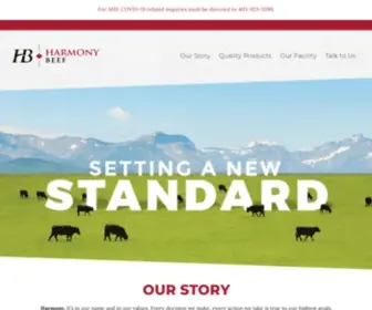 Harmonybeef.ca(Harmony Beef) Screenshot