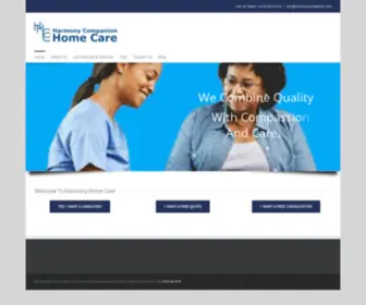 Harmonycompanion.com(Top Home Care in Malvern) Screenshot