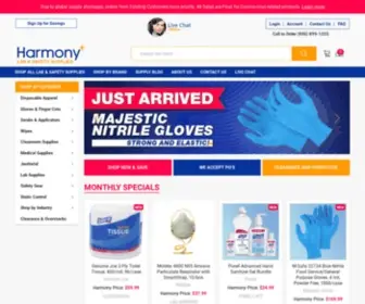 Harmonycr.com(Harmony Lab & Safety Supplies) Screenshot