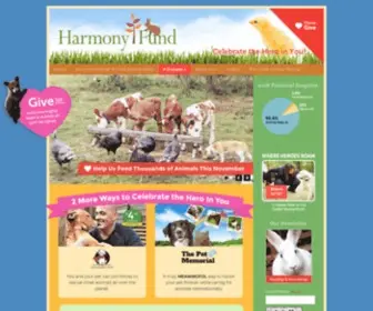 Harmonyfund.org(Harmony Fund reaches out to the underdogs of animal rescue across the planet. Our USA) Screenshot