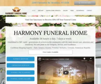 Harmonyfuneral.com(Funeral Home Brooklyn) Screenshot