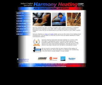 Harmonyheating.com(Harmony Heating...Indoor Comfort Specialists) Screenshot