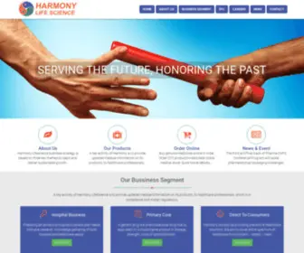 Harmonylifescience.com(Harmony life science) Screenshot