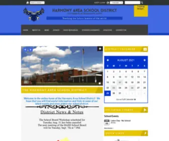 Harmonyowls.com(Harmony Area School District) Screenshot