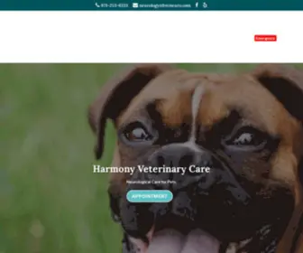 Harmonyveterinarycare.com(Pet Neurology Veterinary Care in Clifton) Screenshot