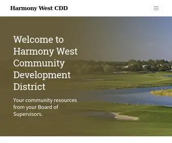 HarmonywestCDD.net(The Harmony West Community Development District) Screenshot
