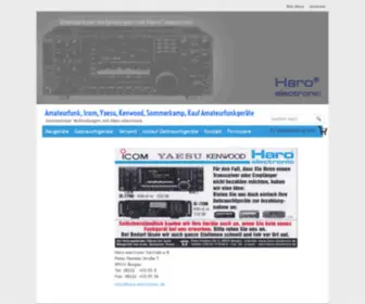 Haro-Electronic.de(Kauf von Amateurfunkgeräten Funkgeräte ICOM Yaesu Kenwood) Screenshot