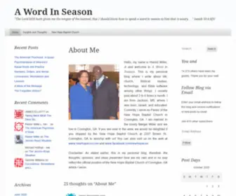 Haroldmillerjr.com(A Word In Season) Screenshot