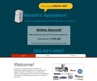 Haroldsappliancelacey.com(Appliance Repair Service) Screenshot