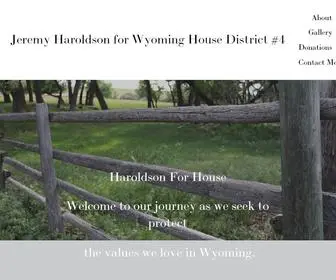 Haroldsonforhouse.com(Jeremy Haroldson for Wyoming House District #4) Screenshot