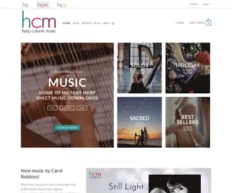 Harpcolumnmusic.com(The home of instant harp sheet music downloads) Screenshot
