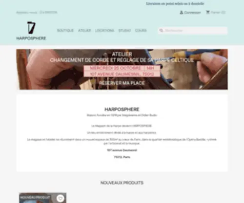 Harpebudin.com(Le Magasin de la Harpe) Screenshot