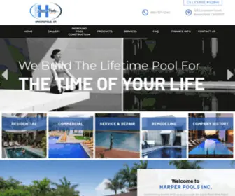 Harperpoolsinc.com(Home Harper Pools Inc) Screenshot