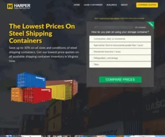 Harpersteel.com(Steel Shipping Containers) Screenshot