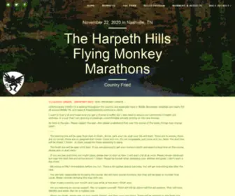 Harpethhillsmarathon.com(Harpeth Hills Flying Monkey Marathon) Screenshot