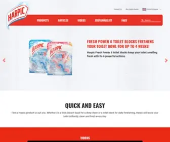 Harpic.co.uk(Harpic toilet cleaner) Screenshot