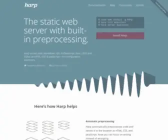 Harpjs.com(Harp, the static web server with built-in preprocessing) Screenshot