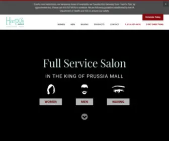 Harposhairsalon.com(Harpo's Hair Salon in the King of Prussia Mall) Screenshot