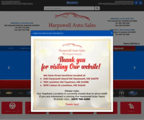 Harpswellautosales.com(Harpswellautosales) Screenshot