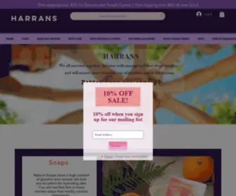 Harrans.com(Handmade Cosmetics) Screenshot