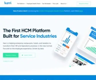 Harri.com(HCM & Workforce Management Technology for Service Industries) Screenshot