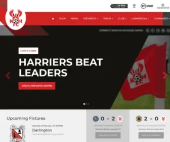 Harriers.co.uk(Homepage of the official Kidderminster Harriers Football Club website) Screenshot