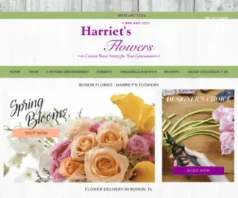 Harrietsflowers.com(Ruskin, Sun City Center, and Riverview Florist) Screenshot