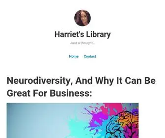 Harrietslibrary.co.uk(Just a thought) Screenshot