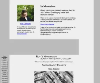Harrington.com(Roy Harrington Black & White Photography Gallery) Screenshot