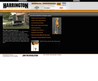 Harringtonhoists.com(Harrington Hoists) Screenshot